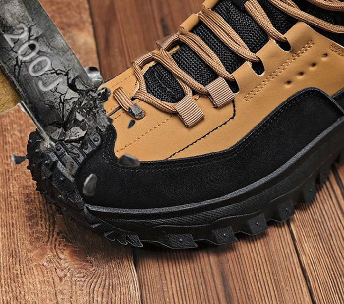 (⏰Limited Time Sale 50% OFF) Men's Outdoor Hiking Boots Work boots- Waterproof, Non-Slip, Puncture-Proof And Smash-Proof; Correct Arch Support And Wide Toe - Suitable For Daily Wear And Outdoor Adventures